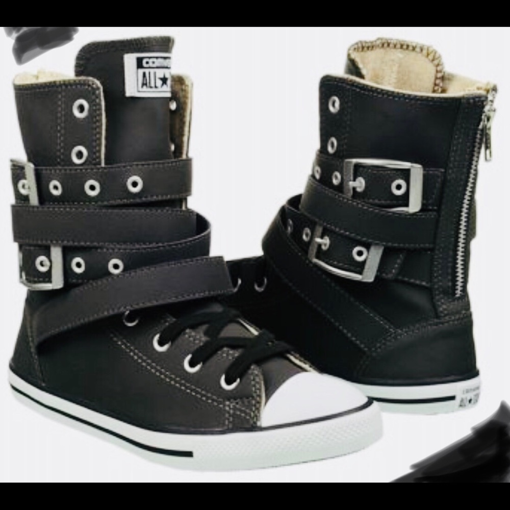 Converse Grey Buckle Chucks